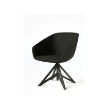 Chaise contemporaine / tapissée / avec accoudoirs...