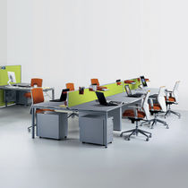 Bureau pour open space / en acier / en mélaminé...