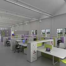 Bureau pour open space / en stratifié /...