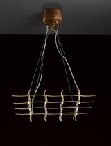 Suspension / contemporaine / en métal chromé