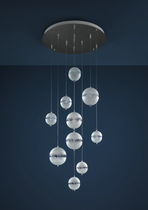 Lustre contemporain / en nickel / en fibre...