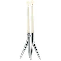 Bougeoir en aluminium / par Philippe Starck