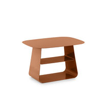 Table basse contemporaine / en acier / rectangulaire