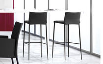 Chaise de bar contemporaine / tapissée /...