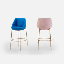 Chaise de bar contemporaine / tapissée /...