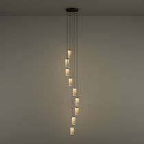 Suspension / contemporaine / en laiton poli...