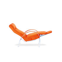 Fauteuil contemporain / en acier / en cuir...