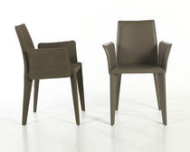Fauteuil contemporain / en cuir / bridge...