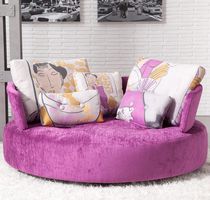 Canapé rond / contemporain / en tissu /...
