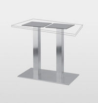 Pied de table en acier inoxydable / contemporain...