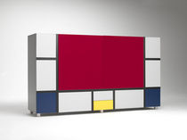 Buffet haut / contemporain / en bois / en...