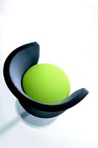 Fauteuil contemporain / en tissu / pivotant