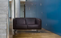 Canapé contemporain / en cuir / 2 places...
