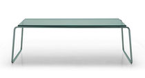 Table contemporaine / en verre / rectangulaire