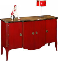 Buffet classique / en bois laqué / rouge