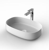 Vasque à poser / ovale / en céramique /...