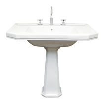 Vasque sur pied / rectangulaire / en porcelaine...