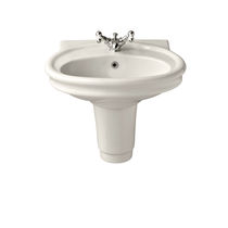 Vasque sur pied / ovale / en porcelaine...