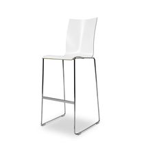 Chaise de bar contemporaine / tapissée /...