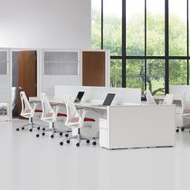 Bureau pour open space / en plaqué bois...