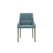 Chaise contemporaine / tapissée / en hêtre...
