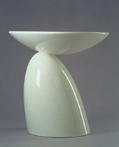 Table d'appoint contemporaine / en verre...