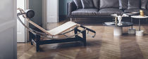 Chaise longue contemporaine / en cuir /...