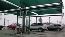 abri de voiture &agrave; usage professionnel (couverture en toile) DOUBLE CANTILEVERS Shade Systems
