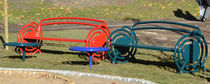 banc public classique en bois et m&eacute;tal (avec dossier) RE-WIND ARTOTEC