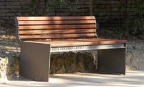 banc public contemporain en bois et m&eacute;tal (avec dossier) CIMA Divers cit&eacute;
