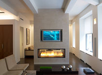 cadre contemporain pour chemin&eacute;e encastr&eacute;e NEW YORK NY Get Real Surfaces