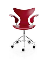 chaise &agrave; roulettes design par Arne Jacobsen (scandinave) LILY&trade; 3208 Fritz Hansen