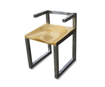 chaise contemporaine en m&eacute;tal BUM ICI ET LA