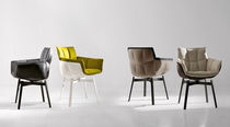 chaise contemporaine en cuir avec accoudoirs HUSK by Patricia Urquiola B&B Italia