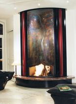 chemin&eacute;e contemporaine (foyer ouvert &agrave; bois) CM 002 BLOCH DESIGN