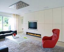 chemin&eacute;e encastr&eacute;e contemporaine (foyer ferm&eacute; &agrave; gaz) CM 015 BLOCH DESIGN