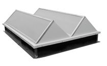 d&ocirc;me pour &eacute;clairage naturel HEXASTEEL SHED FIX Hexadome