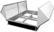 d&ocirc;me pour &eacute;clairage naturel avec exutoire de d&eacute;senfumage (pour toit terrasse)  HEXASTEEL SHED DOP Hexadome