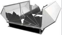 d&ocirc;me pour &eacute;clairage naturel avec exutoire de d&eacute;senfumage (pour toit terrasse) HEXASTEEL SHED DOP EVENTAIL Hexadome