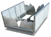 d&ocirc;me pour &eacute;clairage naturel avec exutoire de d&eacute;senfumage (pour toit terrasse) HEXACOIF DOP EVENTAIL Hexadome