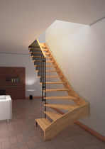 escalier quart tournant suspendu LIVIA ONE IDEALKIT