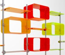 &eacute;tag&egrave;re modulaire design original en plastique FLUOSHOP SHELVING PAXTON