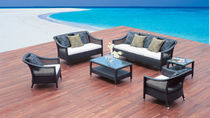 fauteuil de jardin contemporain en rotin synth&eacute;tique (recyclable)  Outdoor Comforts