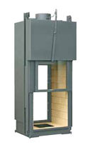 foyer ferm&eacute; &agrave; bois pour chemin&eacute;e double-face VERTIVISION TOTEM fire