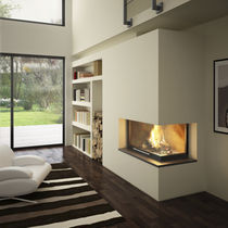 foyer ouvert &agrave; bois pour chemin&eacute;e d'angle LATERAL HORIZON 1000 DROIT TOTEM fire