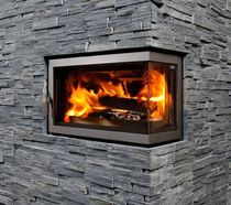 insert de chemin&eacute;e d'angle &agrave; bois ECCO 68  Flam