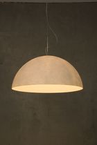 lampe suspension contemporaine MEZZA LUNA 1 NEBULITE WHITE in-es artdesign