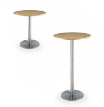 pied de table mange-debout contemporain en acier inox (rond) POP Alutec
