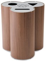 poubelle de tri s&eacute;lectif pour espaces publics TRIO KINNARPS