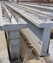 poutre en T en b&eacute;ton pr&eacute;contraint JKR PRT Prestasi Concrete Sdn Bhd